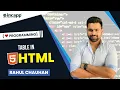 Table in HTML by Rahul Chauhan Sir HTML Incapp