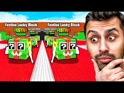 Video Thumbnail: Άνοιξα 100 FESTIVE LUCKY BLOCKS και έτυχα... *ΤΥΧΕΡΟΣ Η ΑΤΥΧΟΣ?*