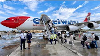 Edelweiss A340 Business Class Review | Maldives to Zürich | Phenomenal Views!