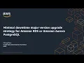 Minimal Downtime major version upgrade for PostgreSQL Amazon Web Services