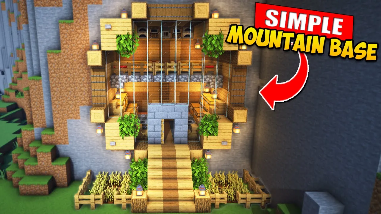 Minecraft Mountain House Tutorial ????