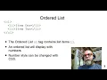 HTML07A - Ordered Lists Unordered Lists and Nested Lists