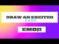Easy beginner excited emoji drawing