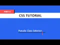 CSS Tutorial Bangla - Pseudo Class Selector