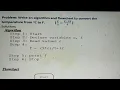 Write an Algorithm and Flowchart to convert the temperature from C to F