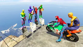 GTA 5 Motorcycle Ragdolls Spiderman Carnage VS Spiderman Jumps/Fails | Euphoria Physics | Funny