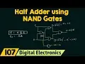 Realizing Half Adder using NAND Gates only