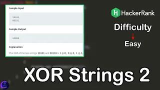 XOR Strings 2 Problem in Java Hacker Rank Interview Preparation 1 Month Preparation Kit
