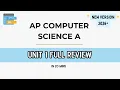 AP CSA Unit 1 Full Review NEW 2026