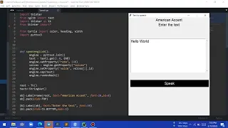 How to Make Speaker app in Python Tkinter With Source code - No Talking