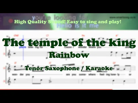 Download MP3 The temple of the king - Rainbow (Tenor/Soprano Saxophone Sheet Music Gm Key / Karaoke / Easy Solo)