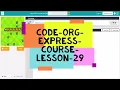 Code org Lesson 29 - Code Org Express Course Lesson 28 For Loops with Bee