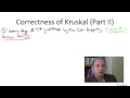 6 2 Correctness of Kruskal s Algorithm 9 min