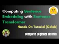 Intro to Sentence Embeddings with Transformers Hands-On Tutorial Colab