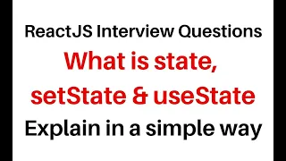 What is state setState useState in reactjs component
