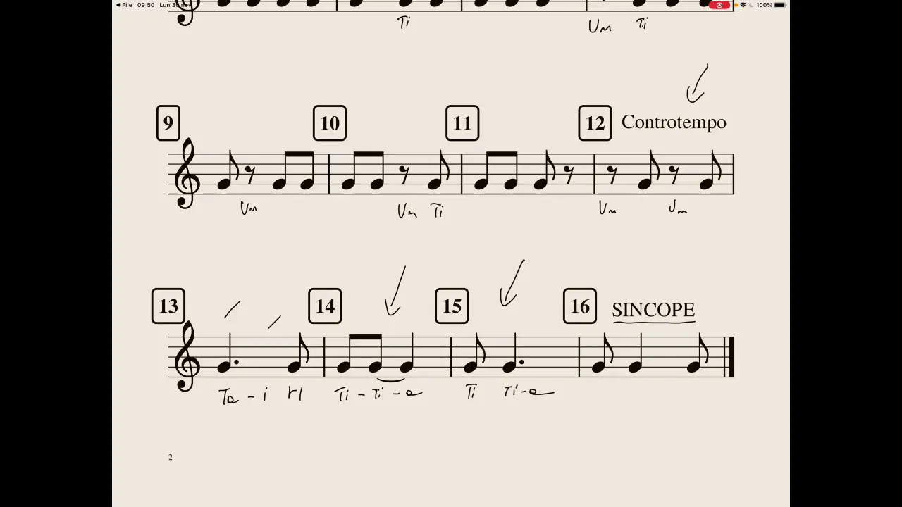 Ripasso figure ritmiche comuni in 2/4 e 3/4