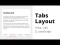 Create Tabs Layout using HTML CSS JavaScript