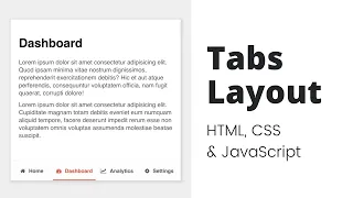 Create Tabs Layout using HTML CSS JavaScript