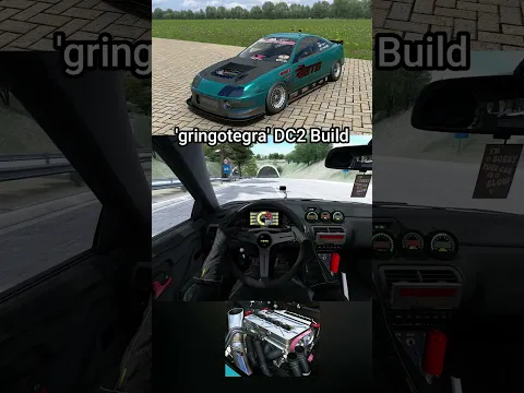 I built the Honda ‘gringotegra’ DC2 for Assetto Corsa 💀 #civic #honda #racing #assettocorsa