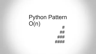 02 python pattern printing O n