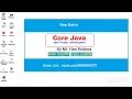 Static Block FAQs in Java By Hari Krishna new Core Java Batch from today 4PM Demo Link is in Des