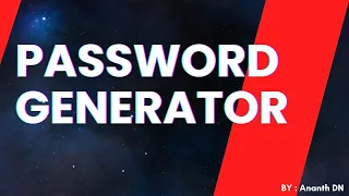 PASSWORD GENERATOR USING JAVA OOPS WITH JAVA