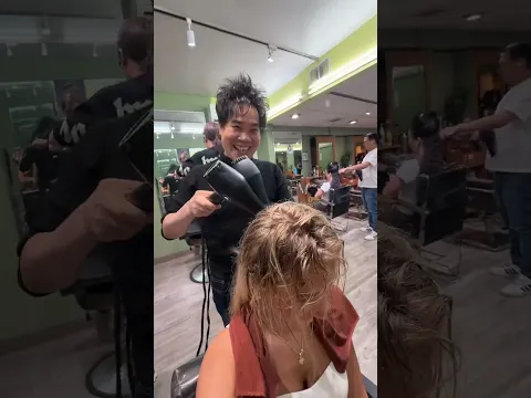 trying the viral nyc blowout #fyp #viral #trend #nyc