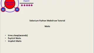 Selenium Python Webdriver Tutorial - Waits