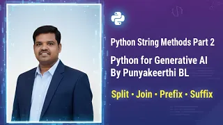 Python String Methods Part 2 Split Join Prefix Suffix Explained Python for Generative AI