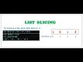 Python Lesson 7 Python Lists List slicing reversing list finding index removing elements