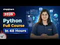 Python Full Course 2026 FREE Python Tutorial For Beginners Advance Python Course Simplilearn