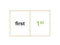 Ordinal numbers 1-20 Flashcards | YLE starter Vocabulary | 1st - 20th