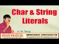 Java 11 Tutorials Java Char String Literals by Durga Sir