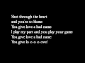 Download Lagu Bon Jovi - You give love a bad name - lyrics