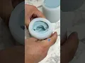 Pour liquid plaster into silicone mold