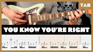 Nirvana You Know You Re Right Guitar Tab Lesson Cover Tutorial 