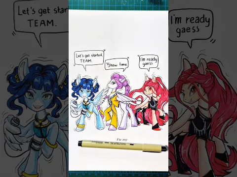 kpop demon hunters pegasus version #art #drawing #huntrix