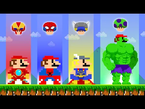 Download MP3 Super Mario The AVENGERS Power Ups Version: Who is Winner? | ADN MARIO GAME