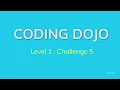 Coding Dojo - Level 1 Challenge 5 TAGLISH