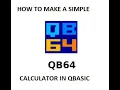 How to make a simple calculator with qbasic