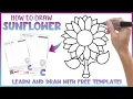 How to Draw Sunflower - Sunflower Drawing Easy Free Dot to Dot Connect the Dots Printable