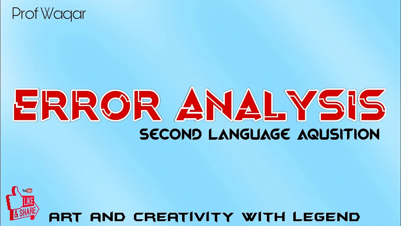 Error Analysis | SLA | #linguistics