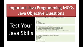 Important Java Programming MCQs Test your Java Programming Skills Java Objective Questions