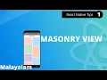 Masonry List View in React Native Malayalam