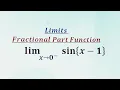 Limits involving fractional part function