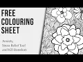 Free Colouring Sheet Anxiety Stress Relief Tool Kill Boredom - Week 5