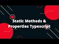 Typescript Tutorial Static Methods Properties Typescript
