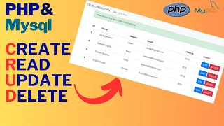 PHP CRUD Create Read Update Delete Operations with MYSQLi Database