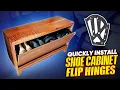 How to Install Shoe Cabinet Hinges - How to Install Flip Drawer Hinges