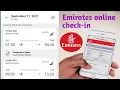 Emirates online check in Emirates airlines